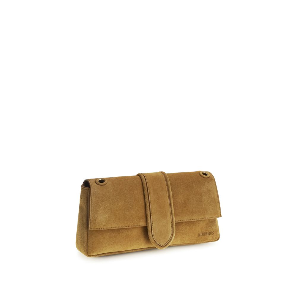 Jacquemus Le Bambino Chaine Suede Shoulder Bag in Camel