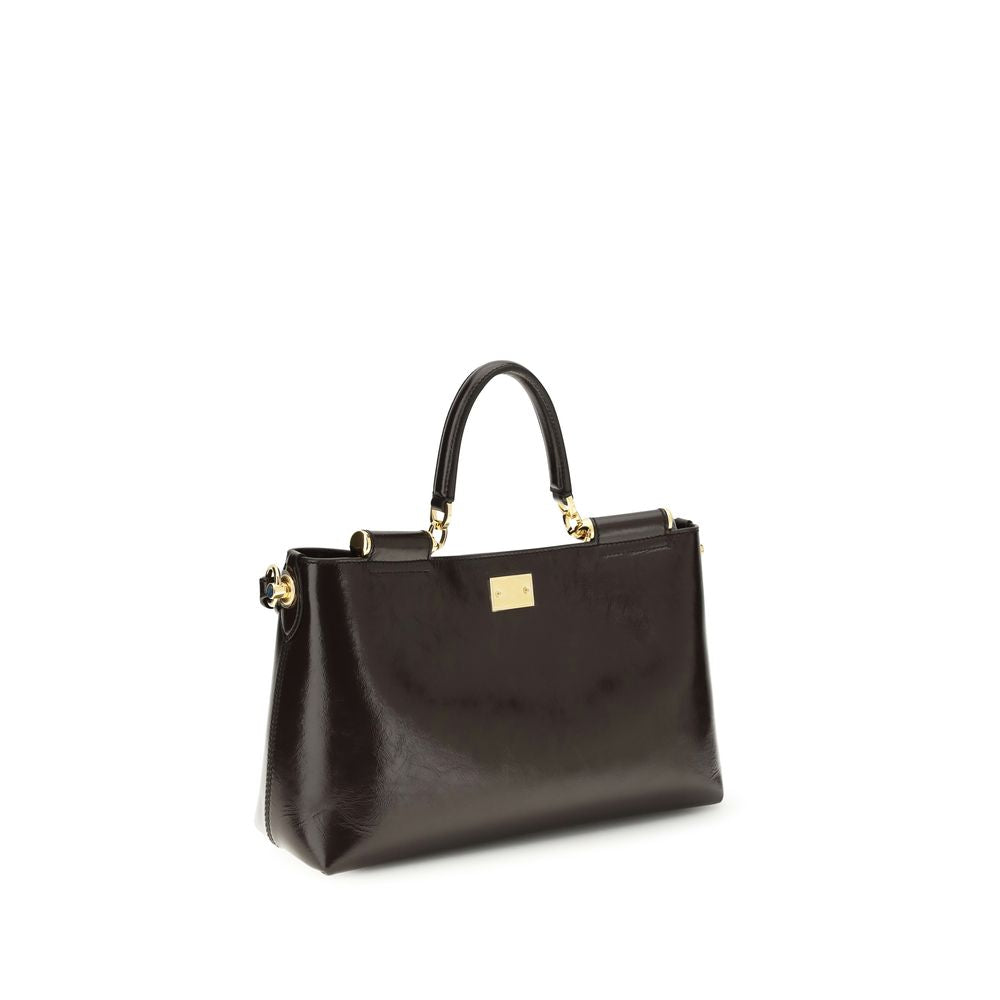 Dolce & Gabbana Brown Calf Leather Bos Taurus Handbag