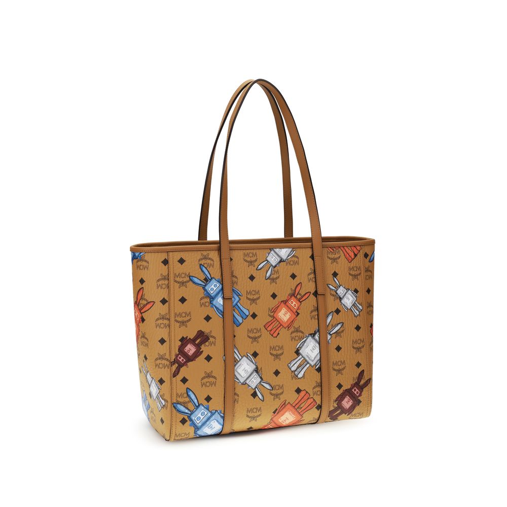 MCM Brown Fabric Shoulder Bag