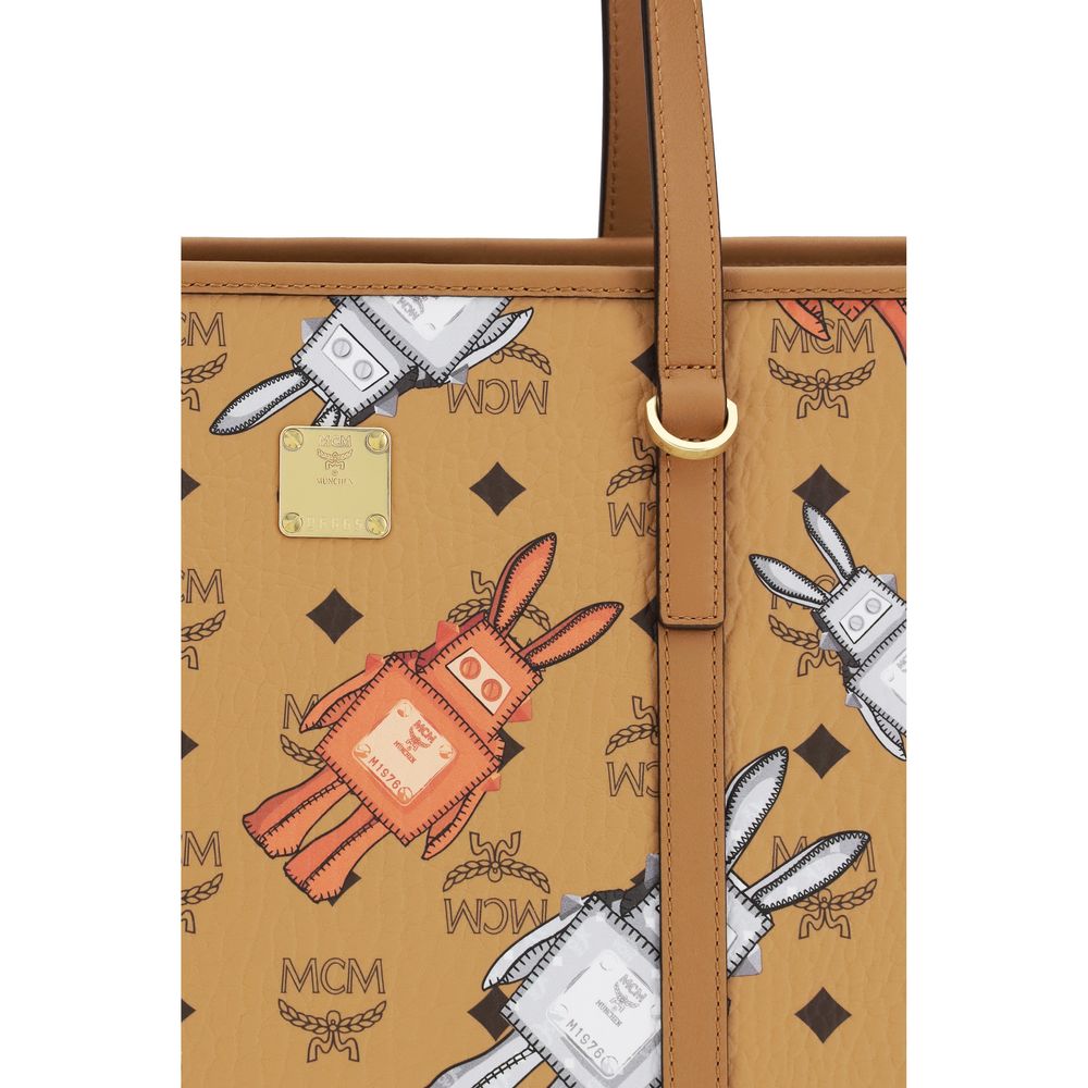 MCM Brown Fabric Shoulder Bag