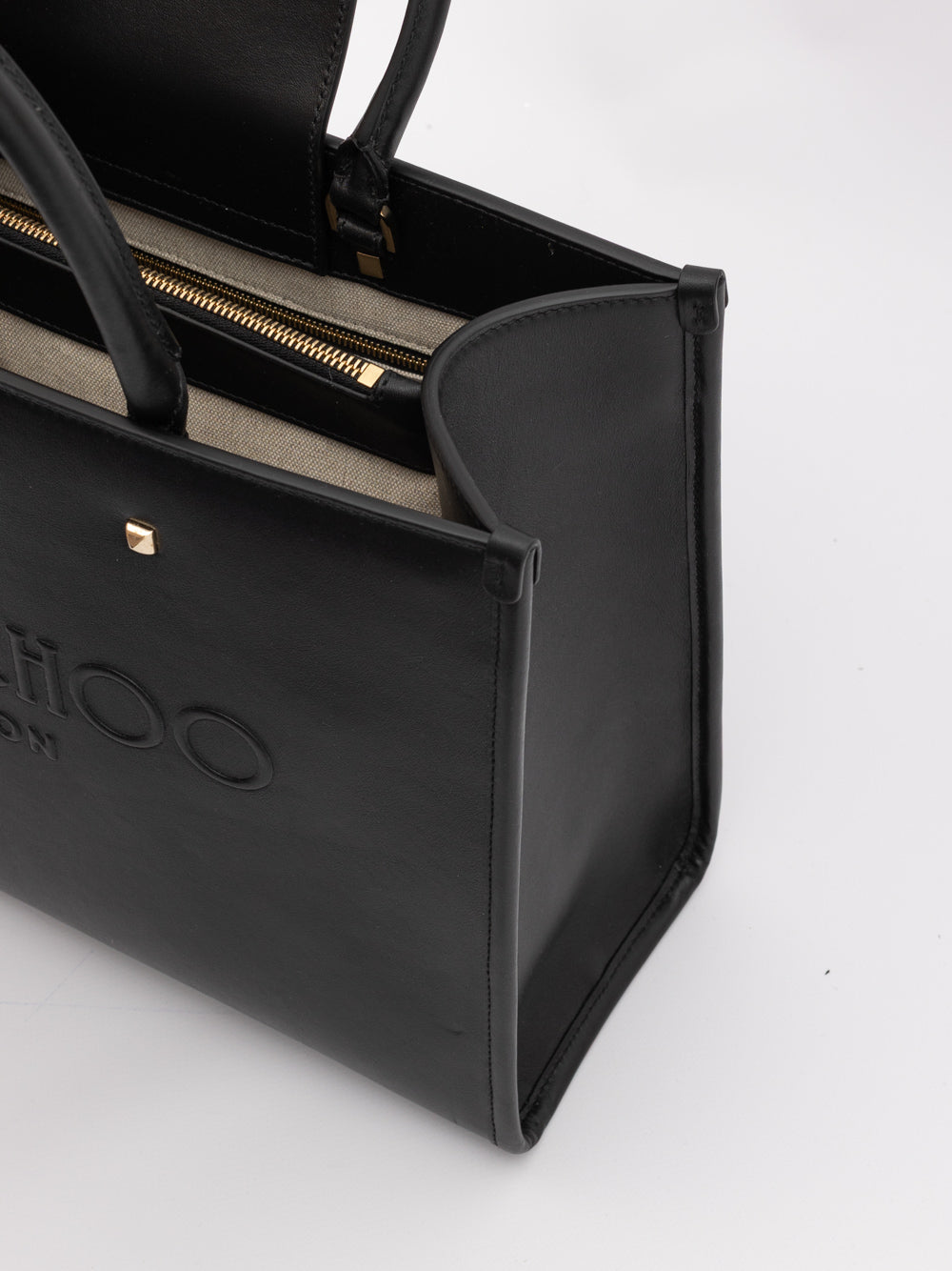 Jimmy Choo Black Avenue S Tote Leather Handbag