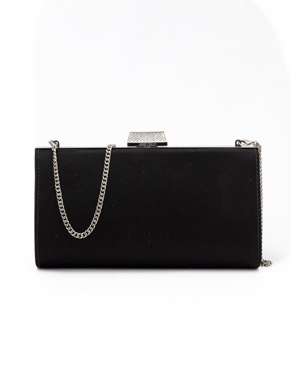 Jimmy Choo Black Satin Crossbody Bag