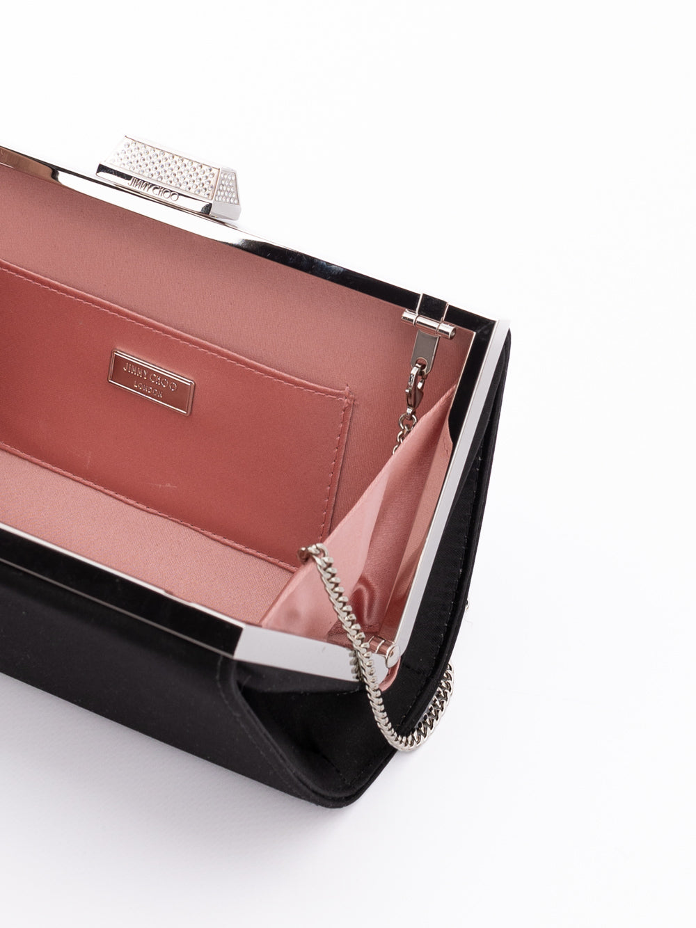 Jimmy Choo Black Satin Crossbody Bag