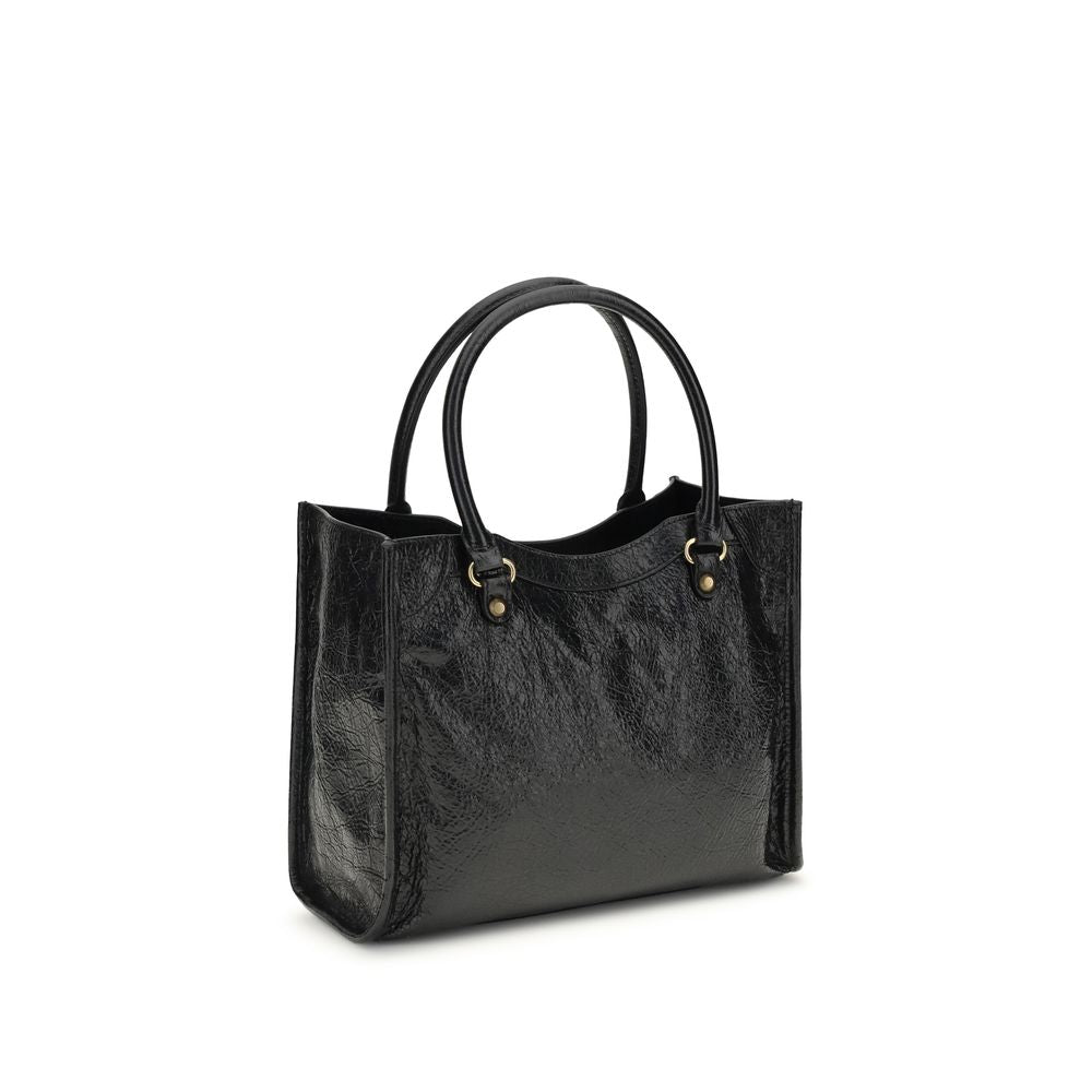 Balenciaga Le City Mini Leather Tote Bag in Black