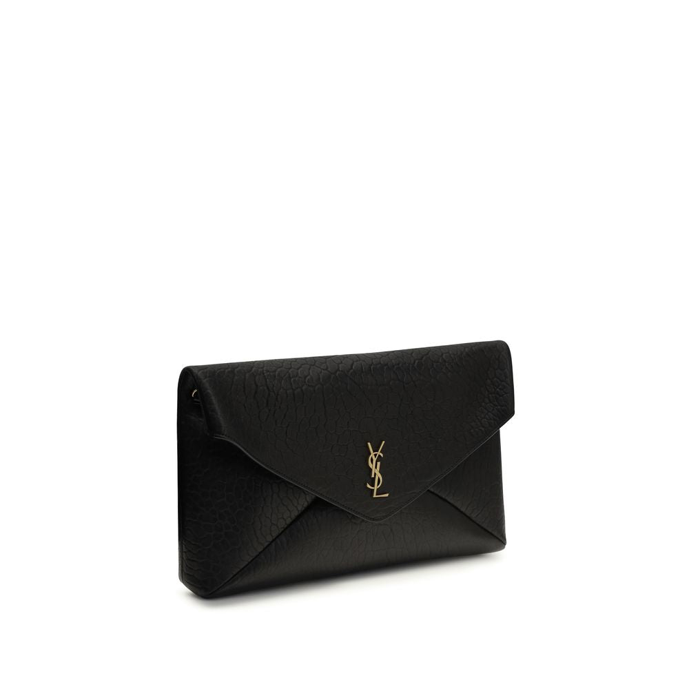 Saint Laurent Cassandre Large Envelope Leather Clutch