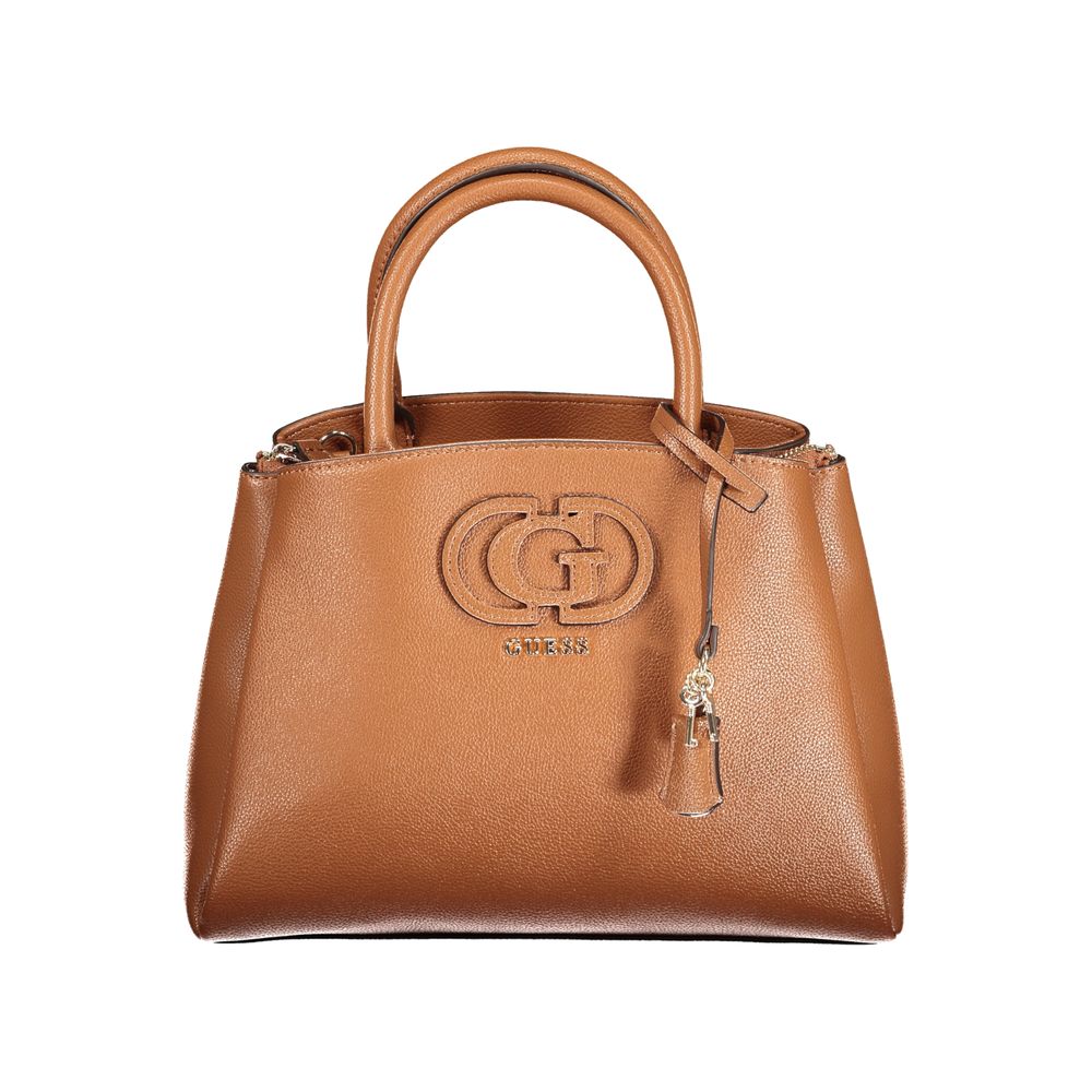 Guess Jeans Isola Satchel Bag in Cognac Brown