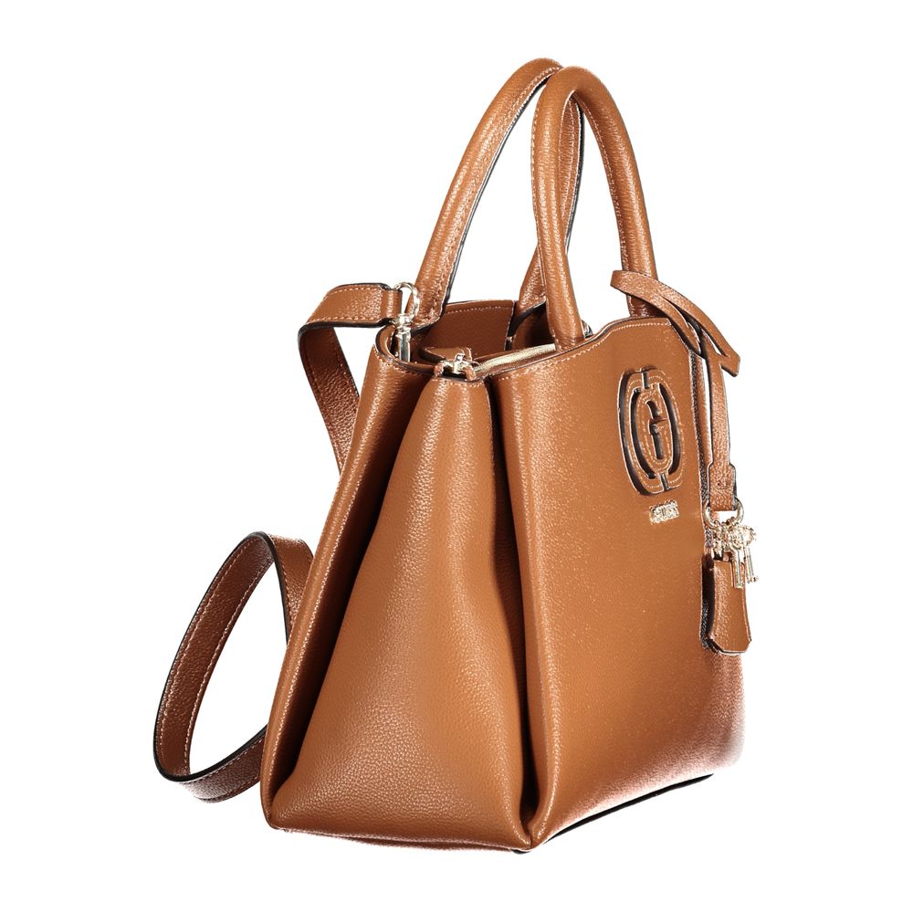 Guess Jeans Isola Satchel Bag in Cognac Brown