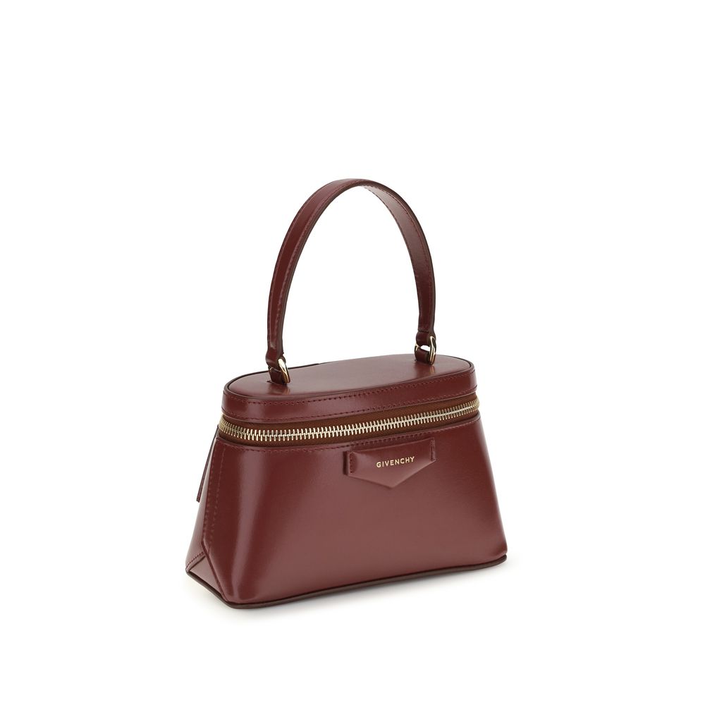 Givenchy Antigona Mini Leather Top Handle Bag Burgundy