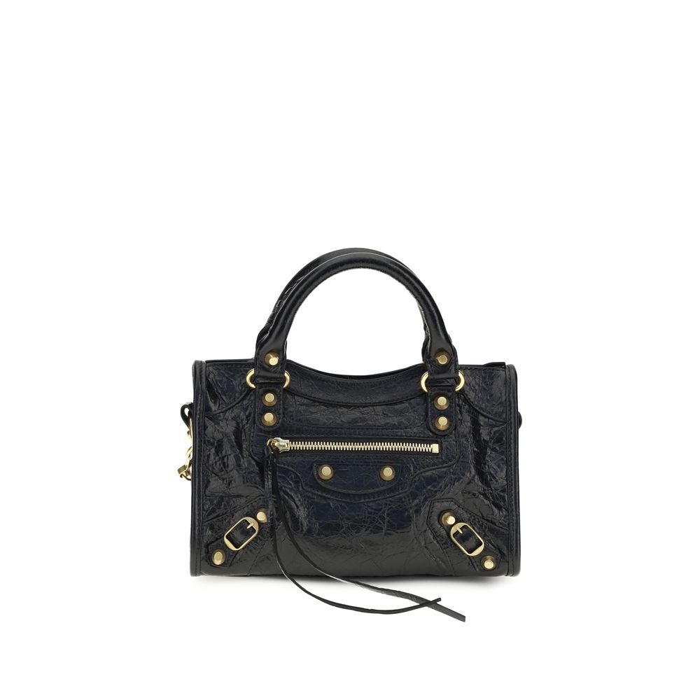 Balenciaga Black Lamb Ovis Aries Aries Shoulder Bag
