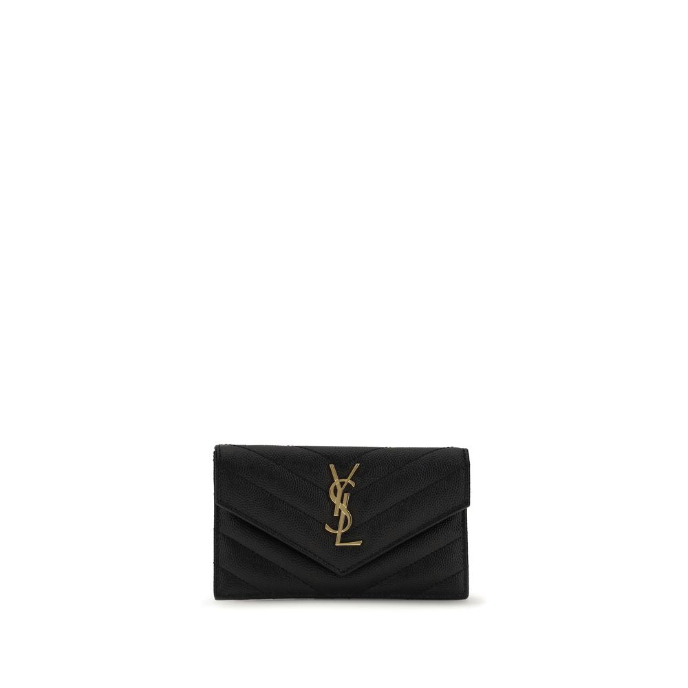 Saint Laurent Black Calf Leather Bos Taurus Wallet