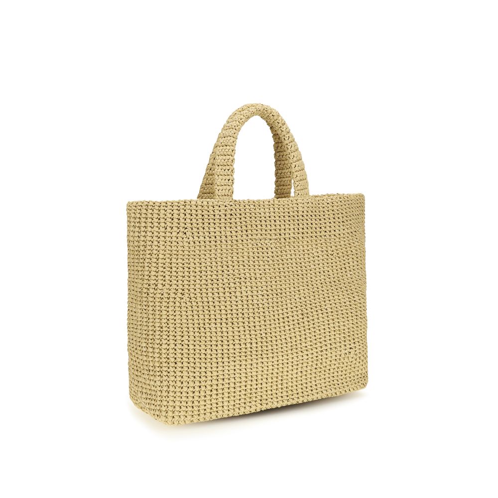Prada Raffia Tote Bag in Natural Beige