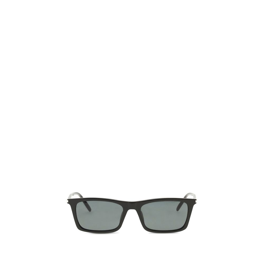 Saint Laurent SL 890 Betty Thin Sunglasses Black Acetate Rectangular Frame