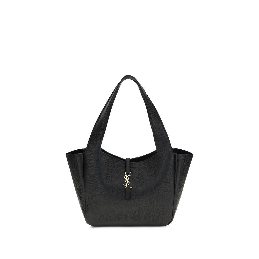Saint Laurent Black Other Fibres Shoulder Bag