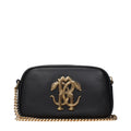 Roberto Cavalli Black Leather Crossbody Bag