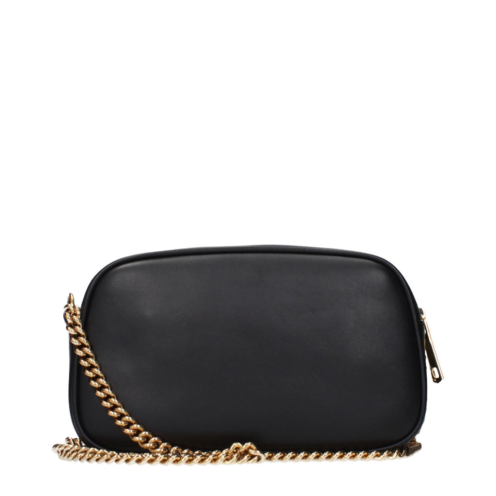 Roberto Cavalli Black Leather Crossbody Bag