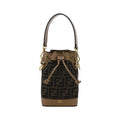 Fendi Brown Calf Leather Bos Taurus Backet Bag