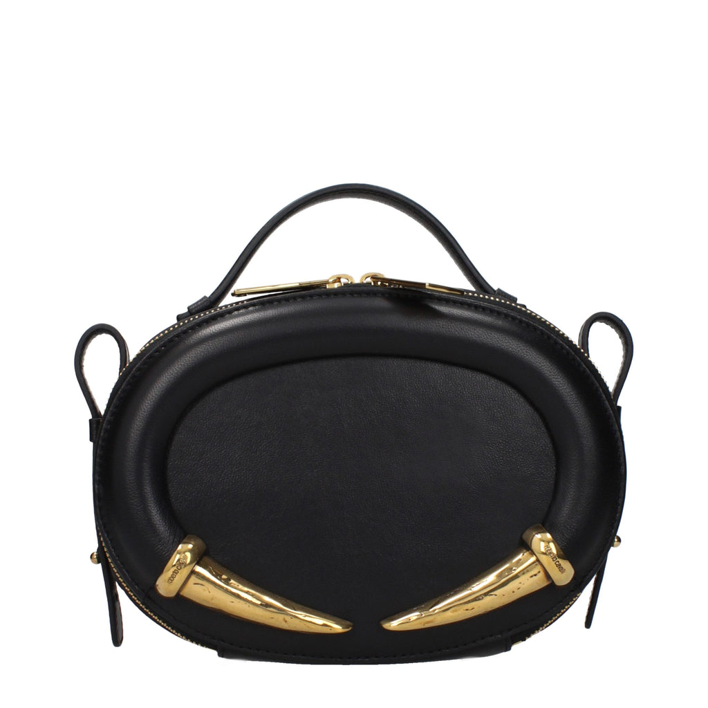 Roberto Cavalli Black Leather Handbag
