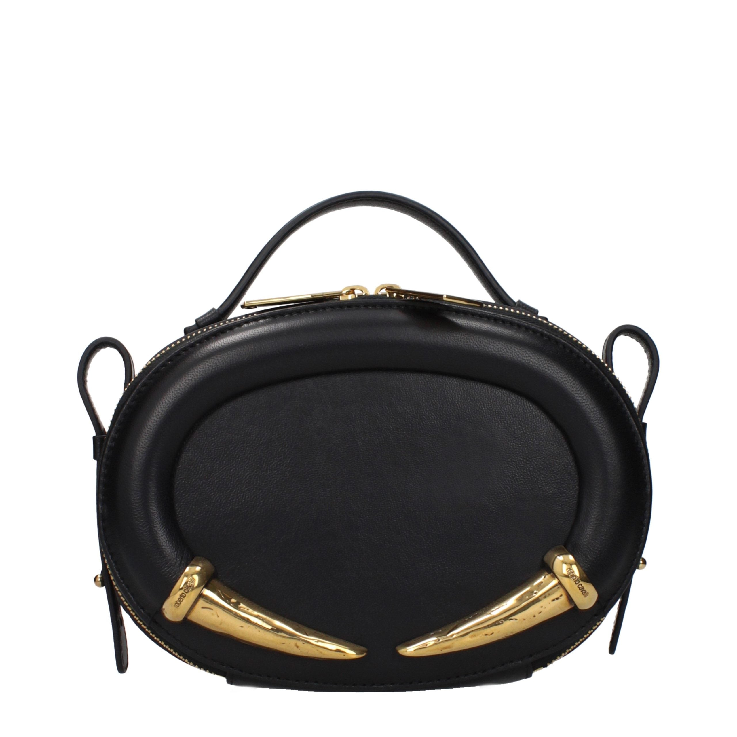 Roberto Cavalli Black Leather Handbag