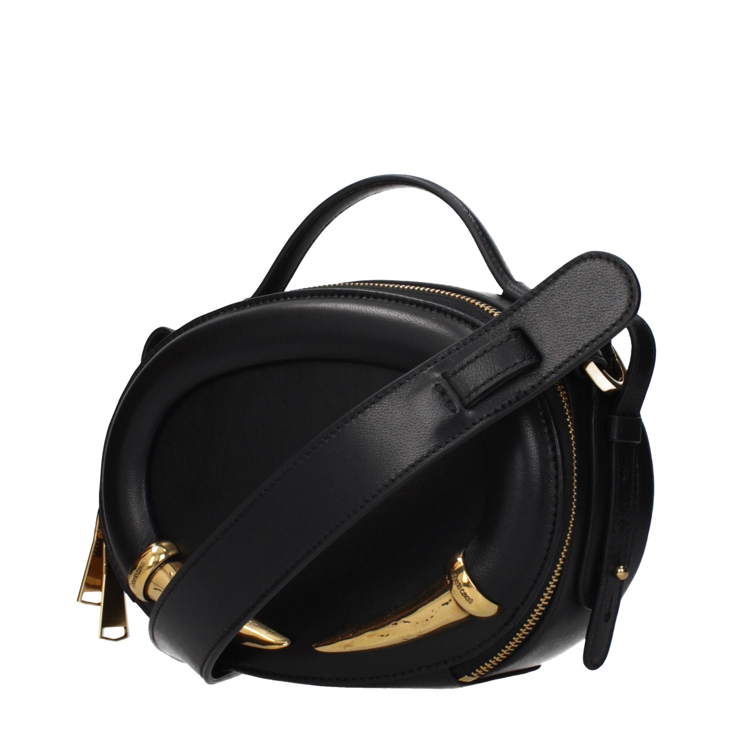 Roberto Cavalli Black Leather Handbag
