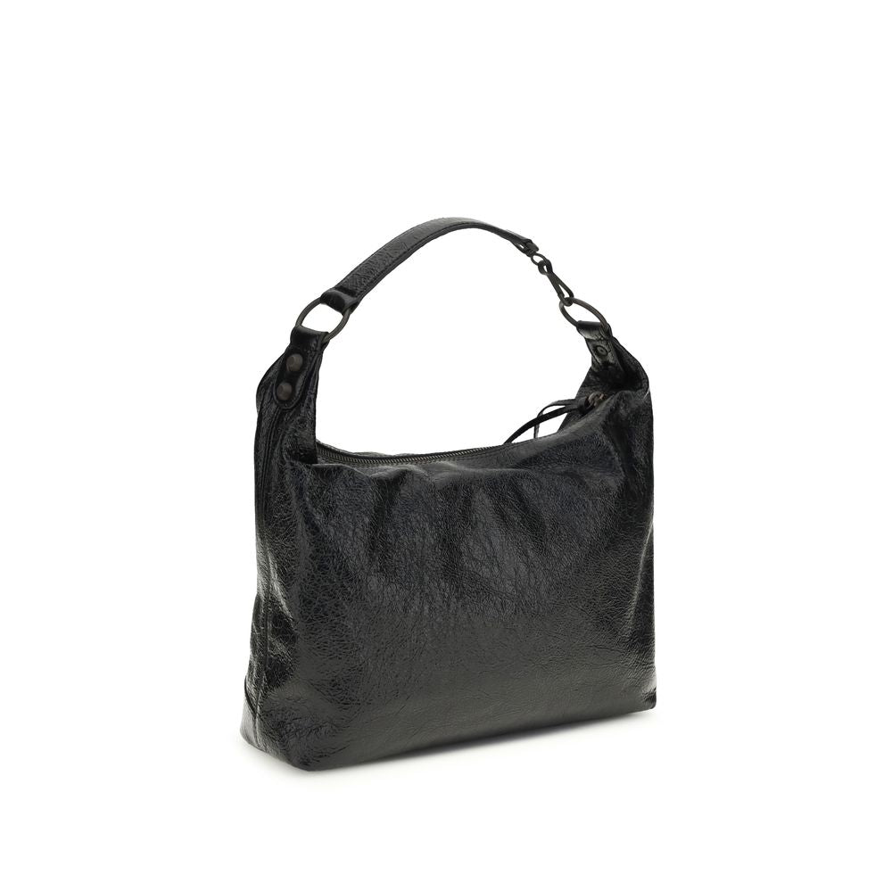 Balenciaga Black Lamb Ovis Aries Aries Shoulder Bag