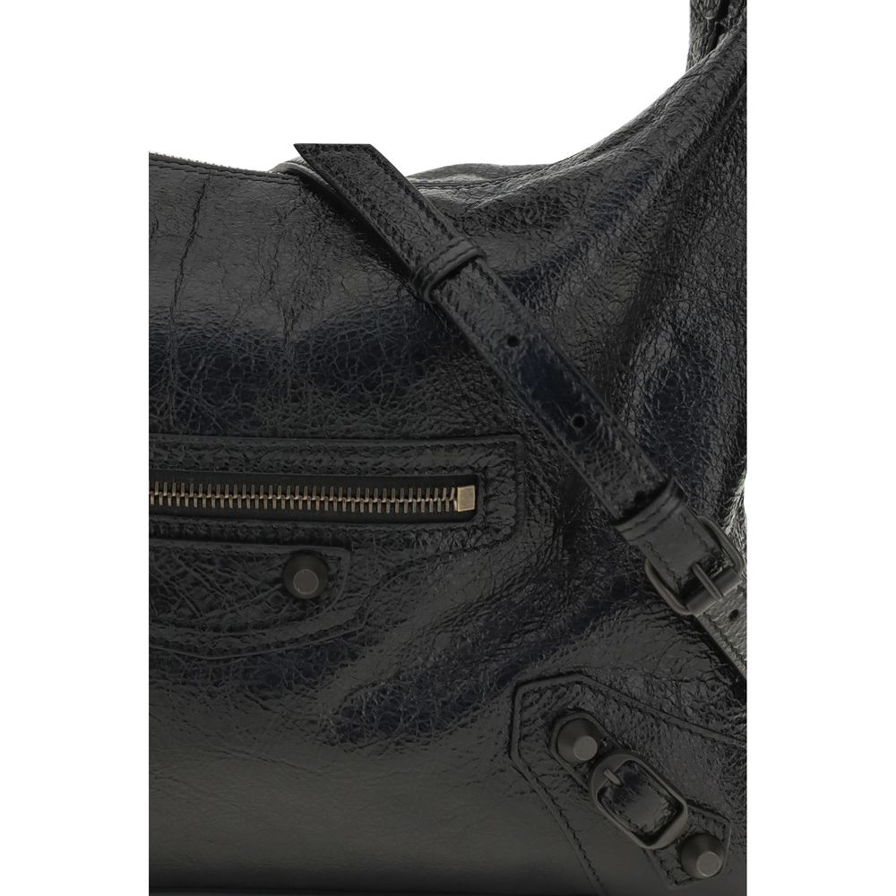 Balenciaga Black Lamb Ovis Aries Aries Shoulder Bag