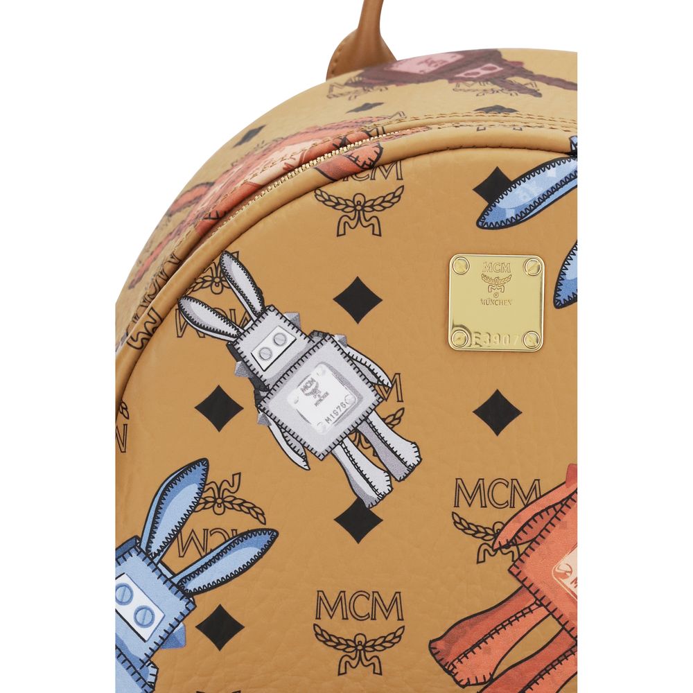 MCM White Polyethylene Backpack