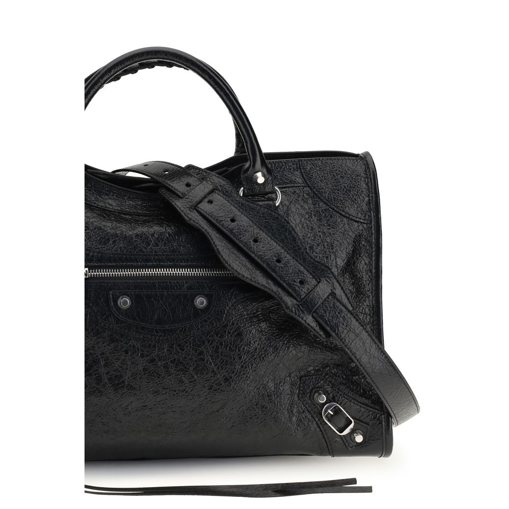 Balenciaga Black Lamb Ovis Aries Aries Shoulder Bag