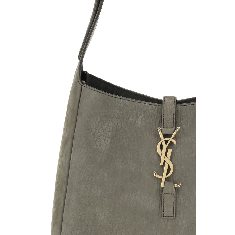 Saint Laurent Gray Calf Leather Bos Taurus Shoulder Bag