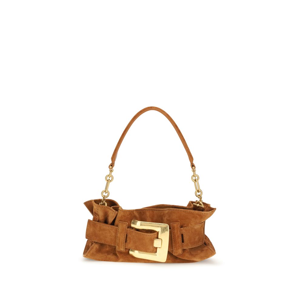Balmain Beige Calf Leather Bos Taurus Shoulder Bag