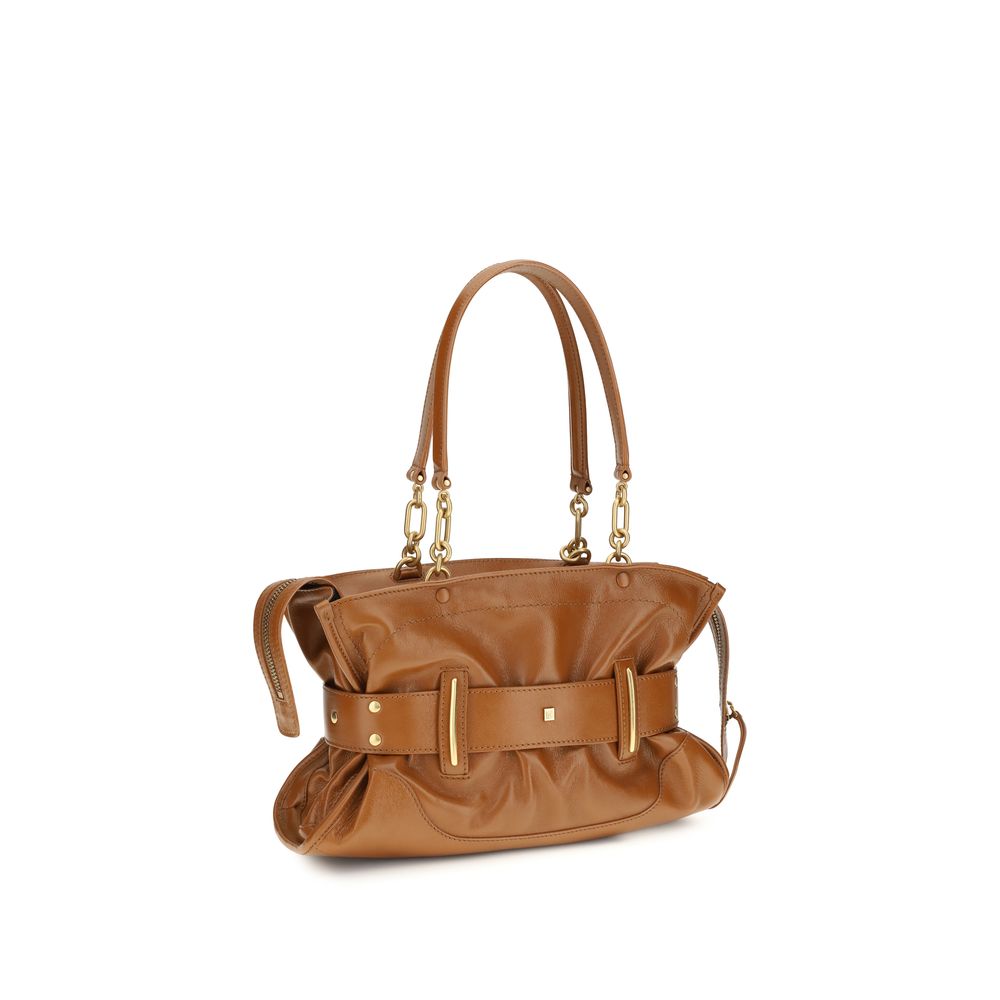 Balmain Brown Calf Leather Bos Taurus Handbag
