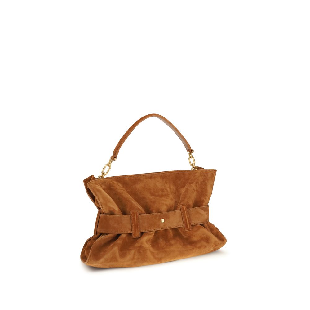 Balmain Brown Calf Leather Bos Taurus Handbag