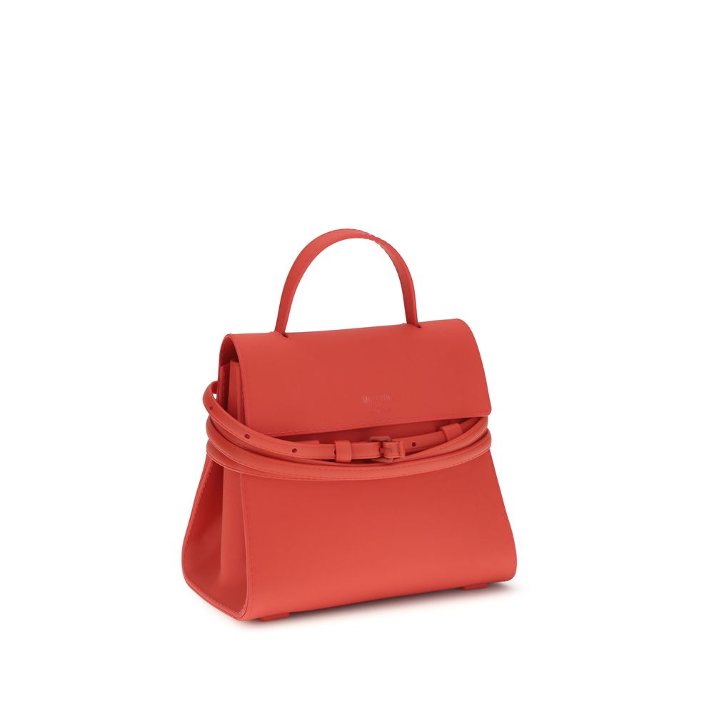 Moschino Tie Me Small Handbag Red Silicone