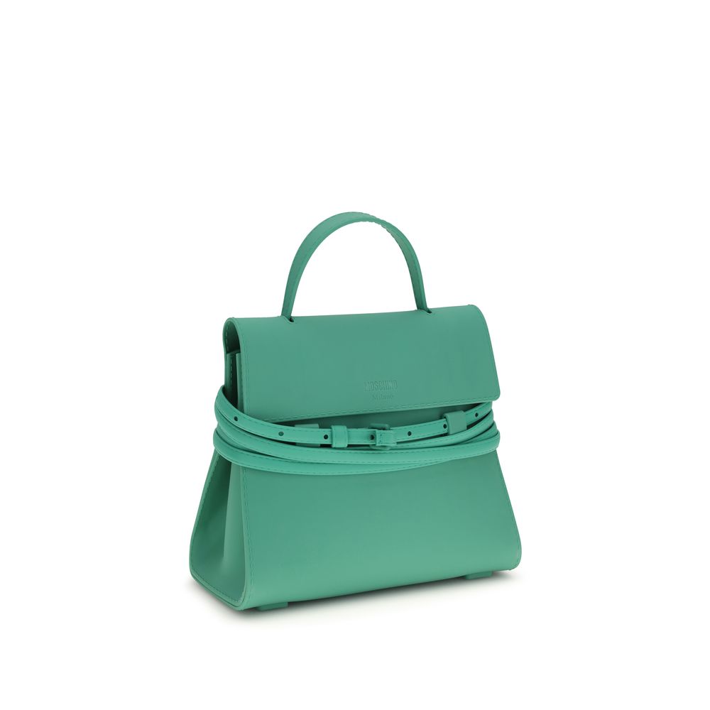 Moschino Tie Me Small Handbag Aqua Silicone