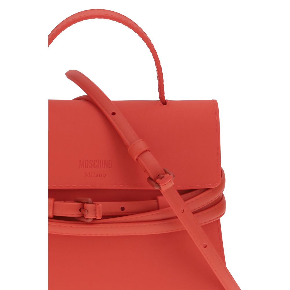 Moschino Tie Me Small Handbag Red Silicone