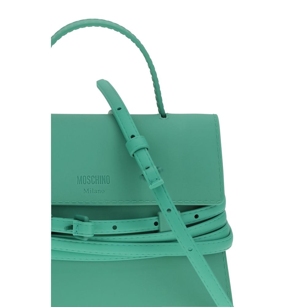 Moschino Tie Me Small Handbag Aqua Silicone