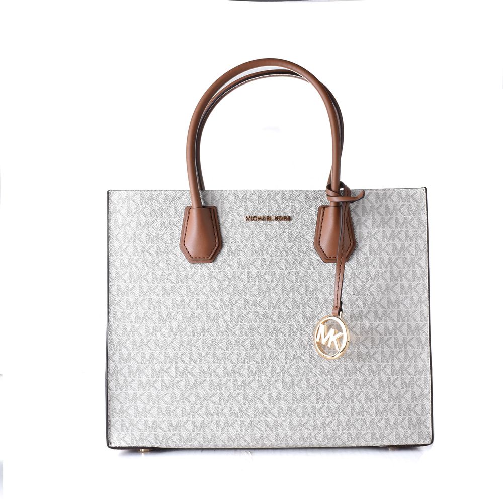Michael Kors Mercer Medium Logo Tote Bag Vanilla