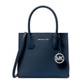 Michael Kors Mercer Medium Leather Tote Bag Navy
