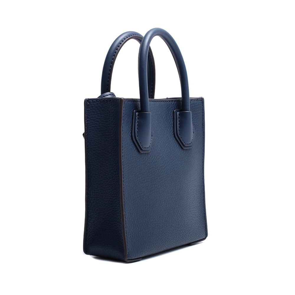Michael Kors Mercer Extra-Small Leather Tote Bag Navy