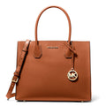 Michael Kors Mercer Medium Leather Tote Bag Luggage
