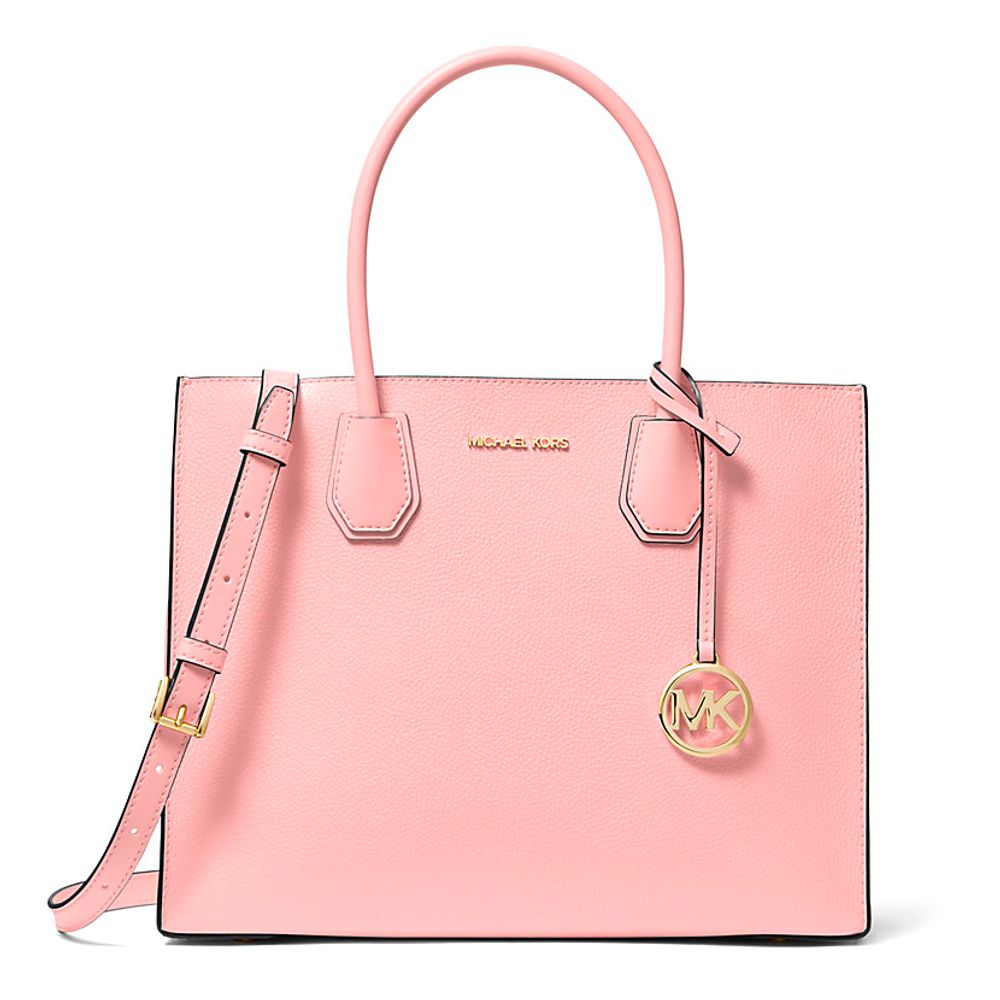 Michael Kors Mercer Medium Leather Tote Bag Powder Blush