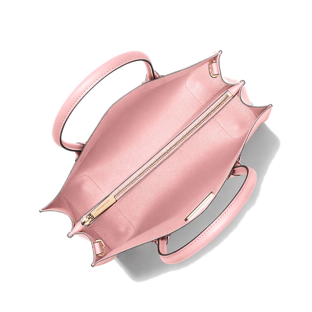 Michael Kors Mercer Medium Leather Tote Bag Powder Blush