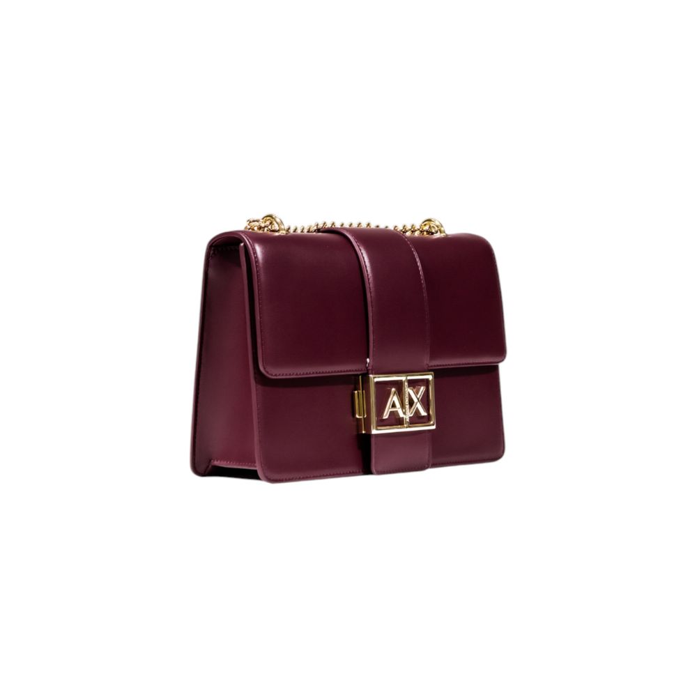 Armani Exchange Jodie Medium Chain Crossbody Bag Bordeaux