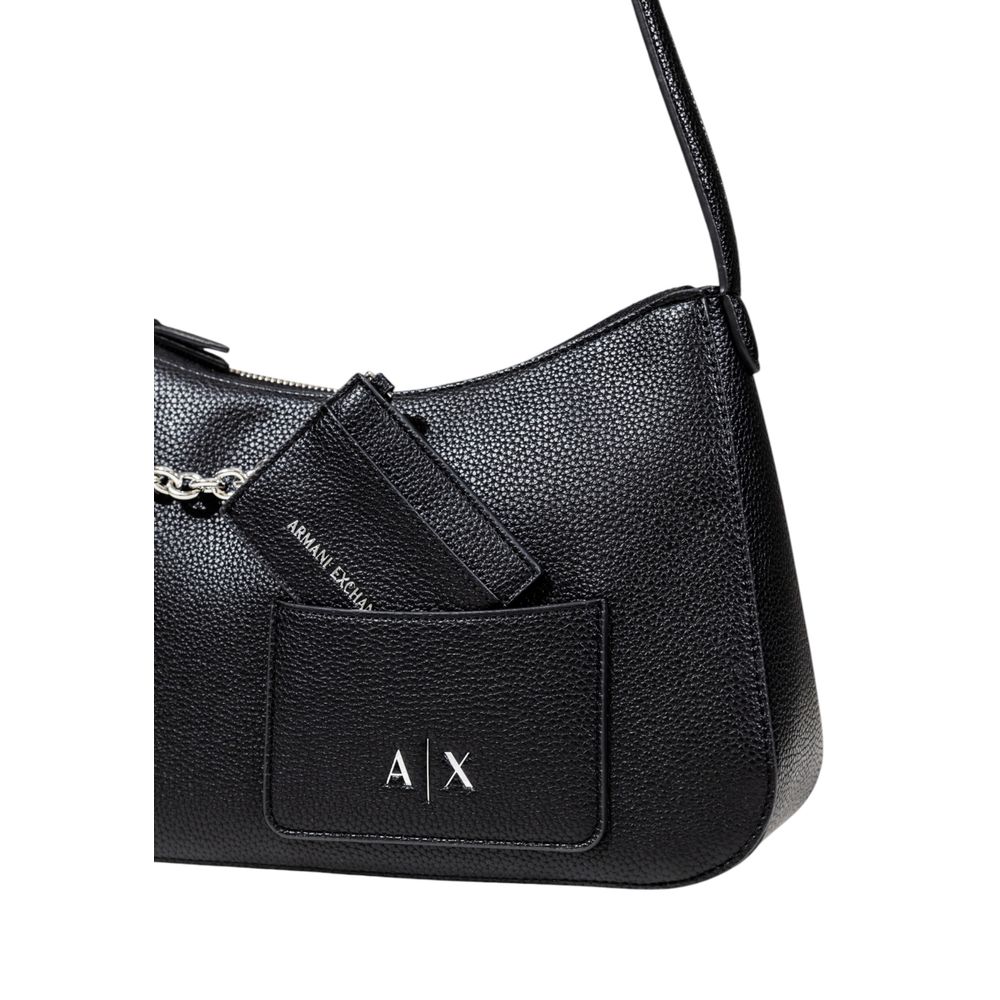 Armani Exchange Pebbled Effect Shoulder Bag Black