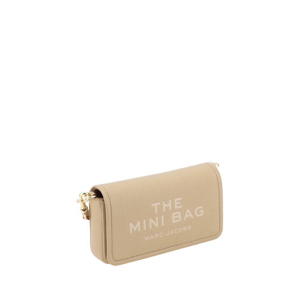 Marc Jacobs The Mini Bag Shoulder Bag Grained Leather Beige