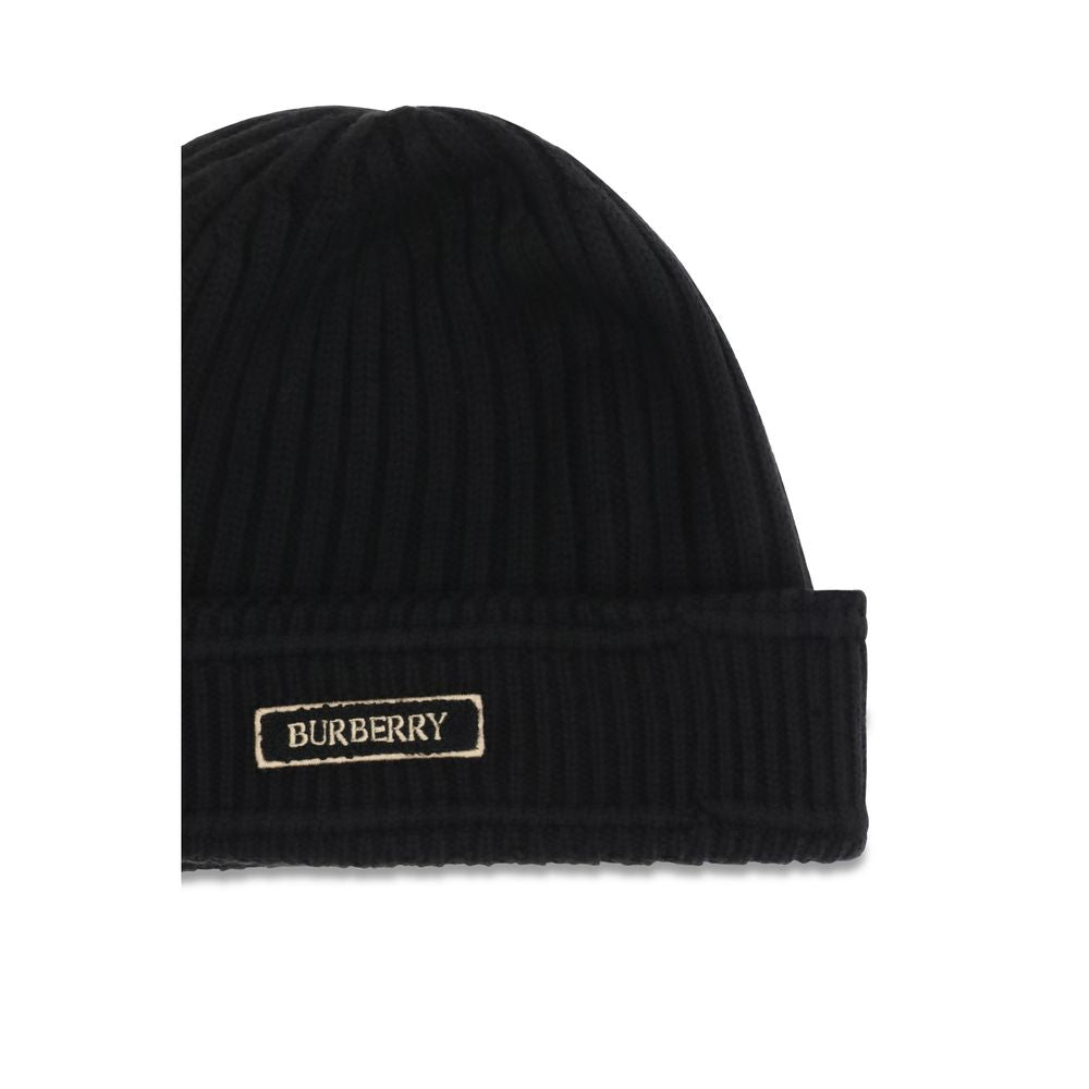 Burberry Merino Wool Ribbed Beanie