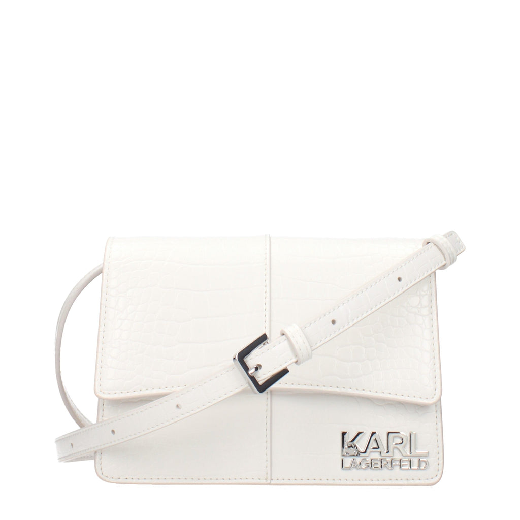 Karl Lagerfeld K/Signature Crossbody Bag in White