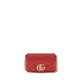Gucci GG Marmont Mini Shoulder Bag Red Matelassé LeatherBag