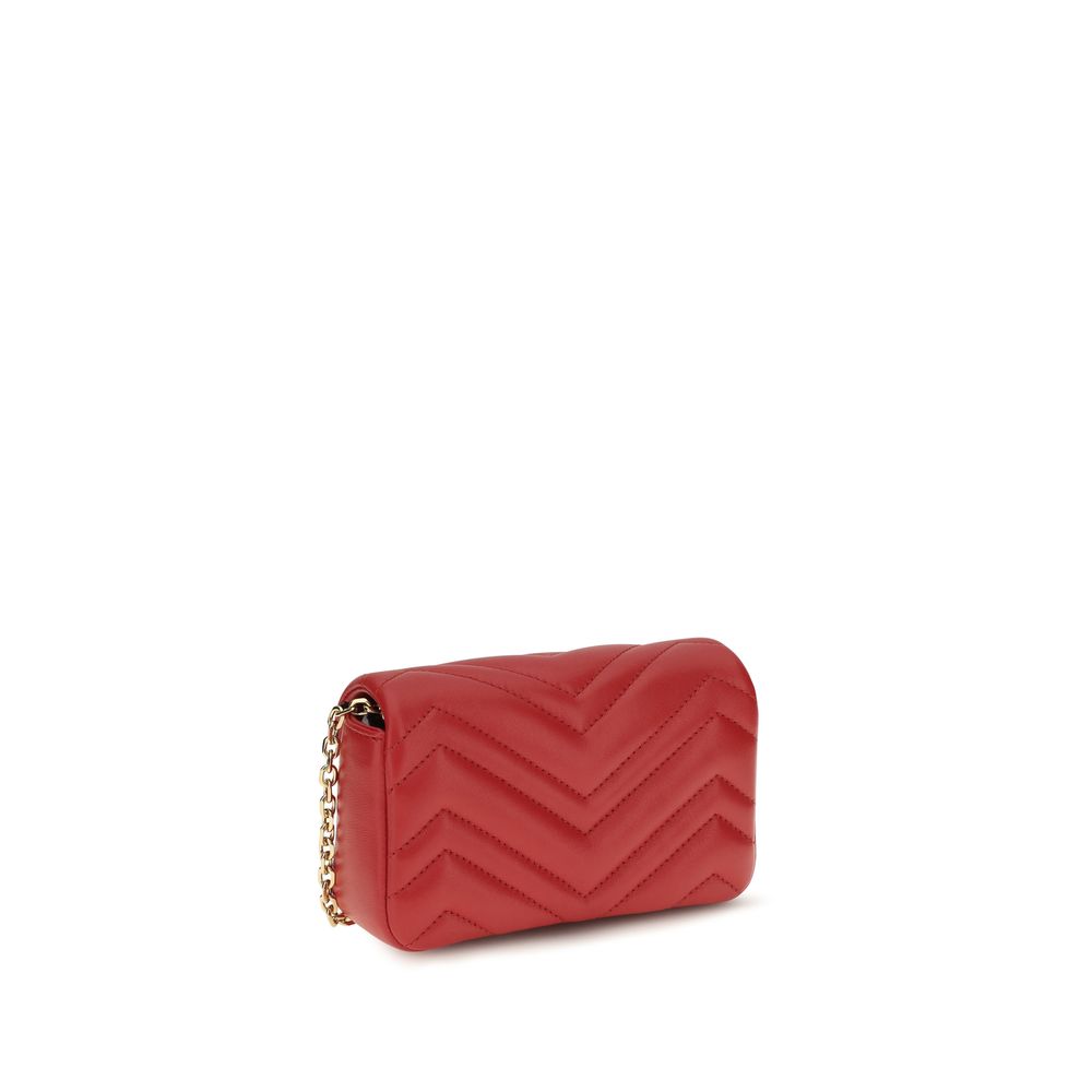 Gucci GG Marmont Mini Shoulder Bag Red Matelassé LeatherBag