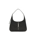 Gucci Jackie 1961 Medium Shoulder Bag Black GG Canvas