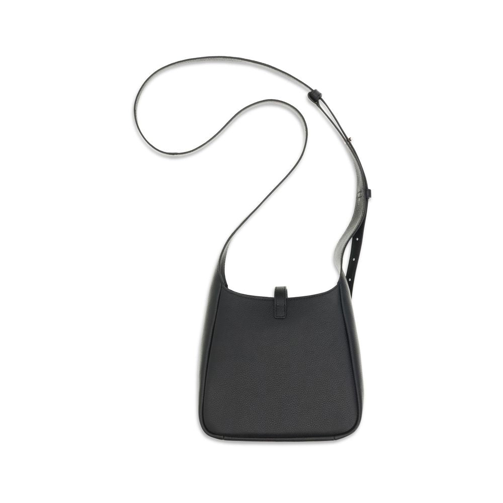 Tory Burch Miller Mini Swing Bag in Black Pebbled Leather